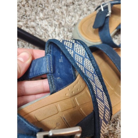 boc Jorunn Navy Blue Strappy Fabric Upper Slingback Sandals Size 8M - Picture 11 of 11